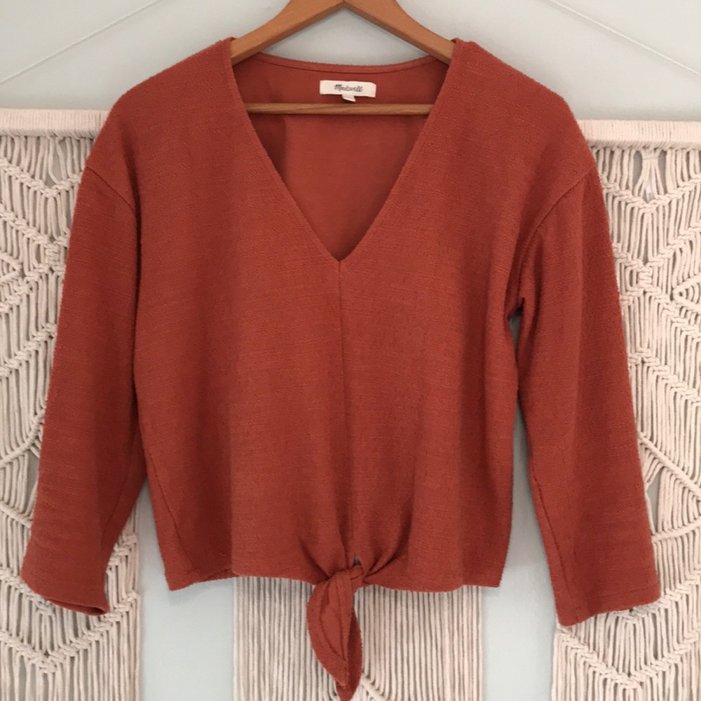 Madewell Tie-Front Crop Size Small